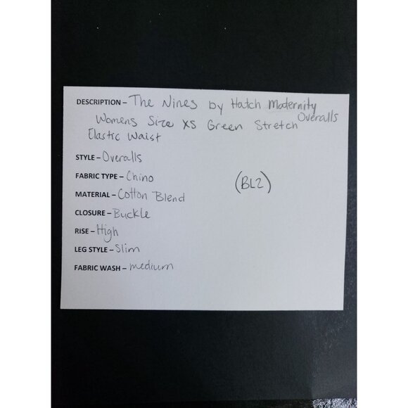 The Nines By Hatch Maternity Green Stretch Overalls Womens XS Elastic Waist Slim - Picture 9 of 10